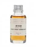 A bottle of Jim Beam Double Oak Sample Kentucky Straight Bourbon Whiskey