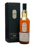 A bottle of Lagavulin 16 Year Old / White Horse / Low Level Islay Whisky