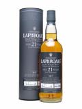 A bottle of Laphroaig 21 Year Old Islay Single Malt Scotch Whisky