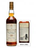 A bottle of Macallan 10 Year Old / BP Label Speyside Single Malt Scotch Whisky