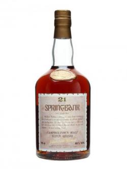 Springbank 21 Year Old Campbeltown Single Malt Scotch Whisky