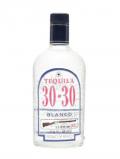 A bottle of Tequila 30-30 Blanco / La Leyenda
