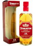 A bottle of Tomatin 12 Year Old Speyside Single Malt Scotch Whisky