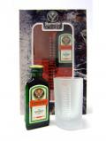 A bottle of Whisky Liqueurs Jagermeister 2 X Miniatures 2 X Glasses Gift Set