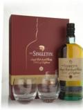 A bottle of Singleton of Dufftown 12 Year Old with 2 Glasses