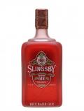 A bottle of Slingsby Rhubarb Gin