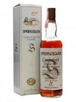 Springbank 1967 / 24 Year Old / White Label Campbeltown Whisky