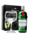 A bottle of Tanqueray Gin / Copa Glass Pack