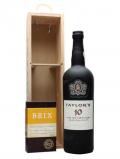 A bottle of Taylor's 10 Year Old Tawny Port / Brix Chocolate Pack
