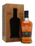 A bottle of Tomatin 40 Year Old / Rare Casks Highland Single Malt Scotch Whisky