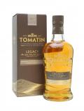 A bottle of Tomatin Legacy / Bourbon& Virgin Oak Highland Whisky