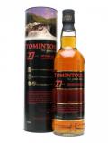 A bottle of Tomintoul 27 Year Old Speyside Single Malt Scotch Whisky