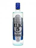 A bottle of UK 5 / Organic Vodka