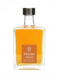 A bottle of Vestal Amber / Elderberry Flower Liqueur