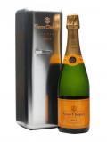 A bottle of Veuve Clicquot Yellow Label NV / Silver Tin