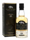A bottle of Wolfburn Highland Single Malt Scotch Whisky